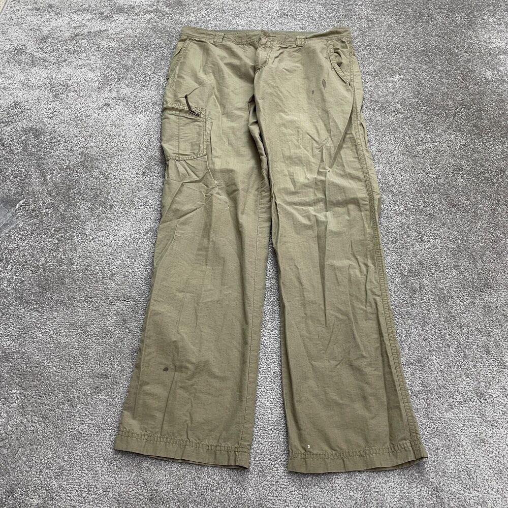 Columbia Hiking Cargo Pants Mens 36W 34L Brown Straight Leg Outdoor Lined Pocket